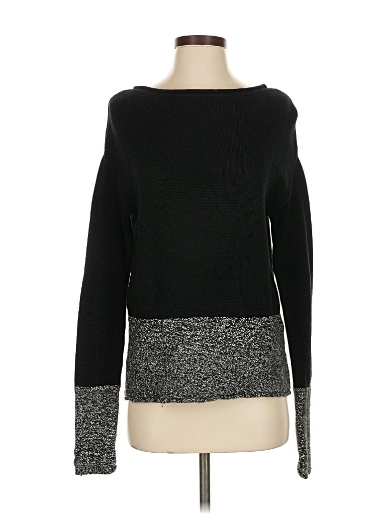 Pre-owned Athleta Wool Pullover Sweater In Black