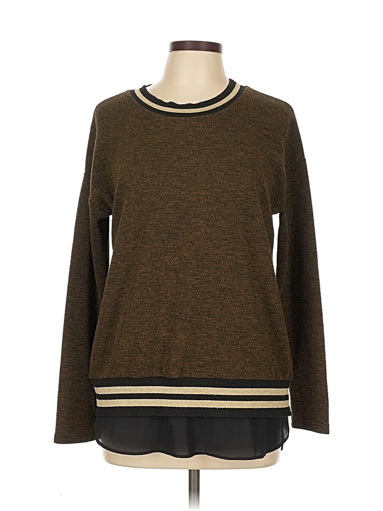 Pre-owned Le Lis Pullover Sweater In Brown