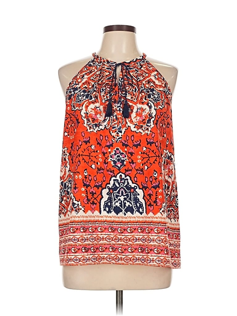 Pre-owned Dalia Sleeveless Blouse In Orange