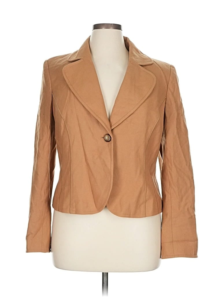 Pre-owned Harve Benard By Benard Holtzman Wool Blazer Jacket In Brown