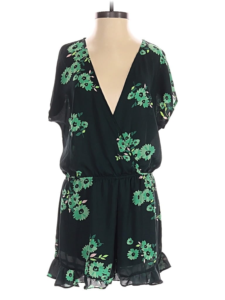 Pre-owned Honey Punch Romper In Green