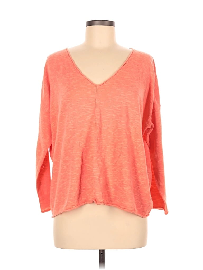 Pre-owned Eileen Fisher Cardigan Sweater In Orange