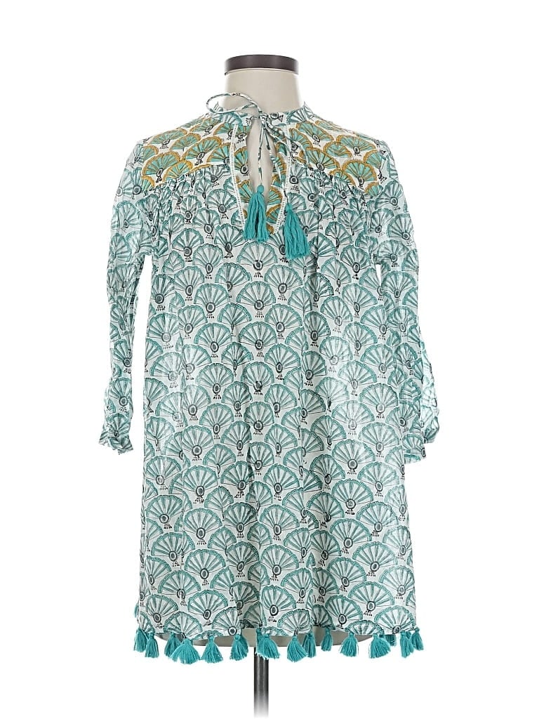 Pre-owned Roberta Roller Rabbit 3/4 Sleeve Blouse In Blue