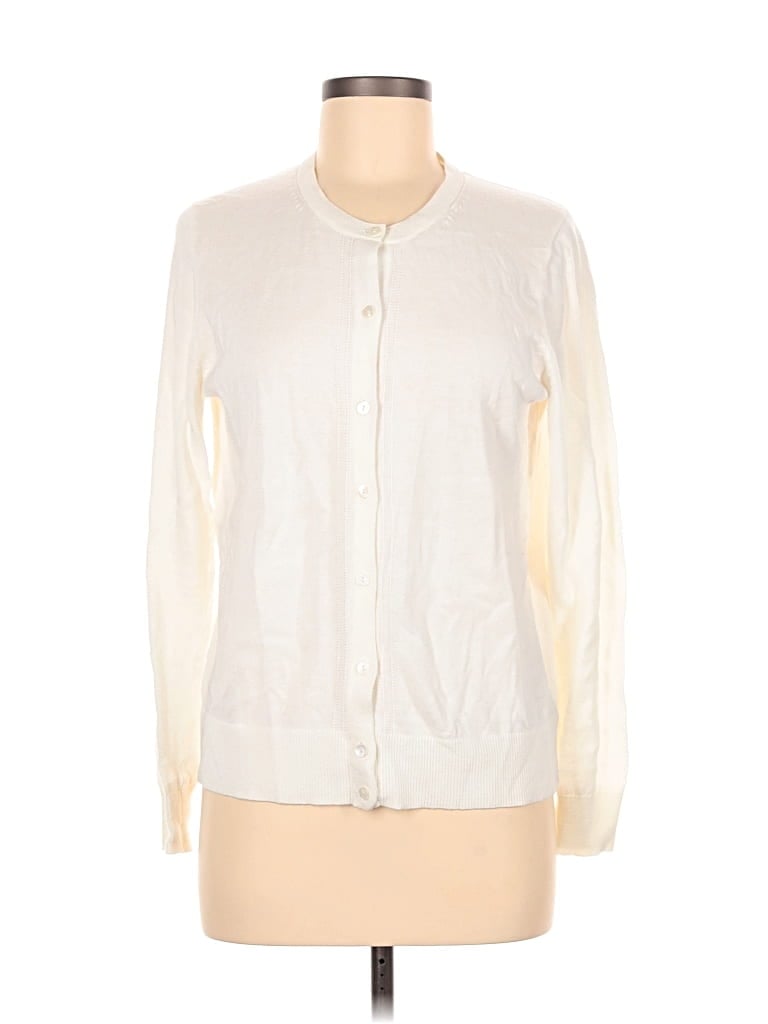 A NEW DAY Pre-owned Cardigan Sweater In White