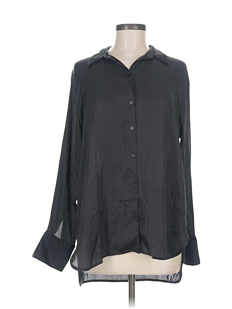 OLD NAVY Pre-owned Long Sleeve Blouse In Black