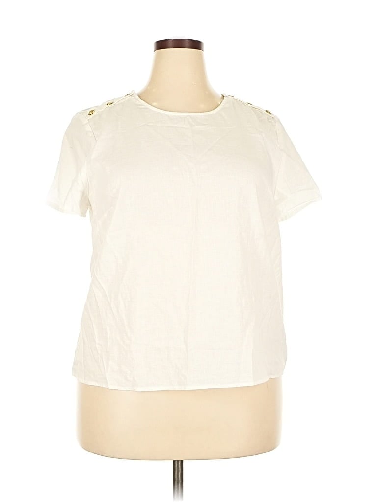 Pre-owned J.crew Factory Store Short Sleeve T-shirt In White