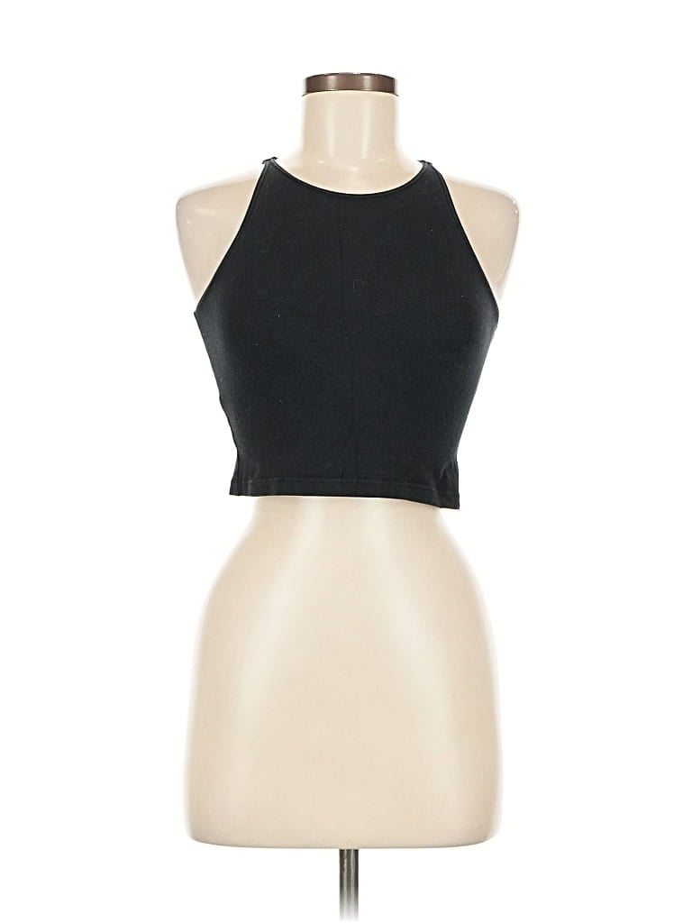 Pre-owned American Apparel Tank Top Black Halter Neckline Tops
