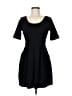 Lush Solid Black Casual Dress Size M - photo 1