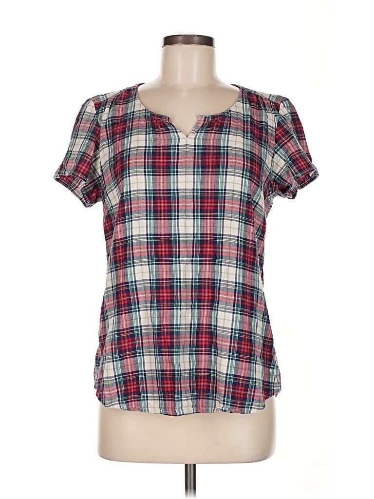 EDDIE BAUER Pre-owned Short Sleeve Blouse In Red