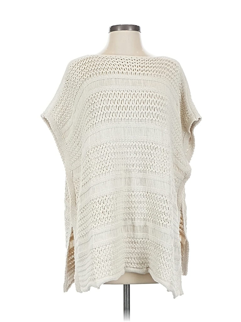 Pre-owned Jjill Poncho In Brown