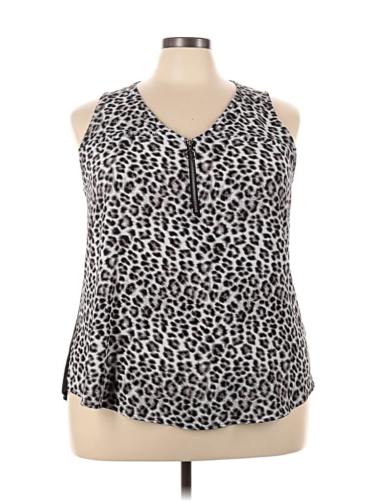 Pre-owned Assorted Brands Sleeveless Blouse In Silver