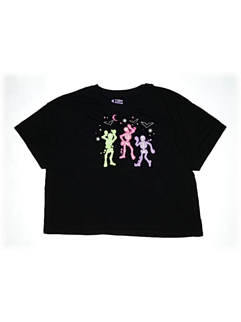 Pre-owned Sugar & Jade Kids' Short Sleeve T-shirt In Black