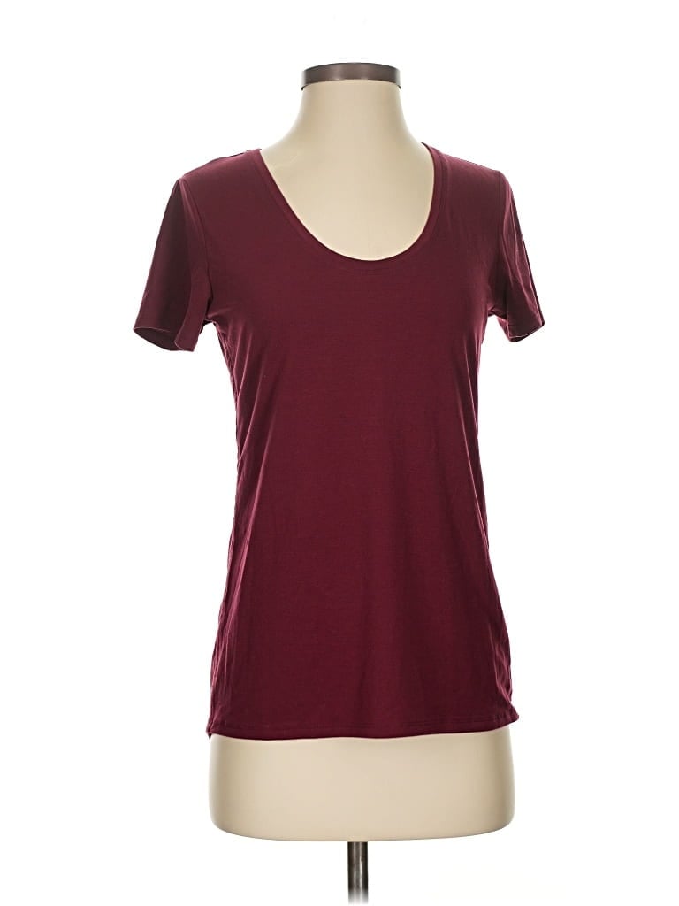Pre-owned Athleta Active T-shirt In Burgundy