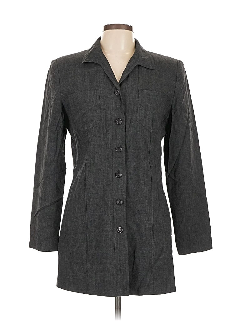 Pre-owned Larry Levine Blazer Jacket In Gray