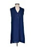 Mine 100% Polyester Solid Blue Casual Dress Size S - photo 1