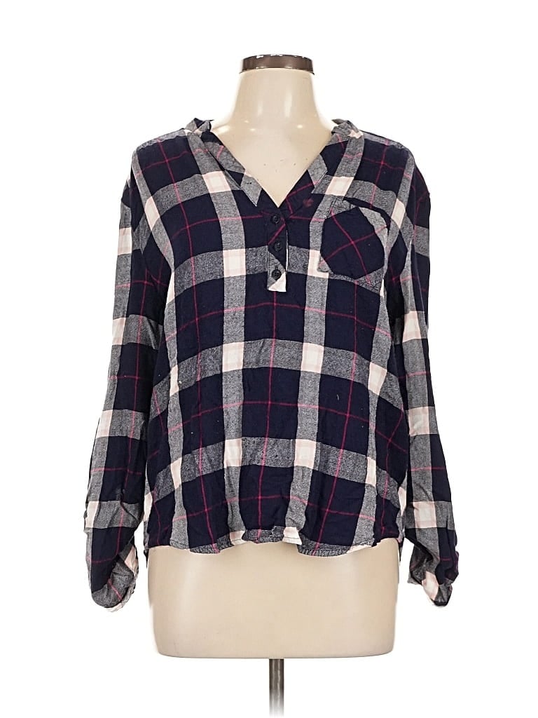 Pre-owned Nsr Long Sleeve Blouse In Blue