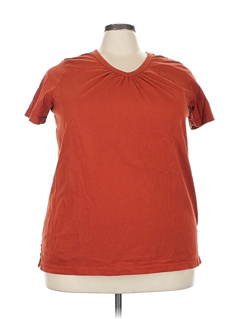 Pre-owned Woman Within Short Sleeve T-shirt In Red