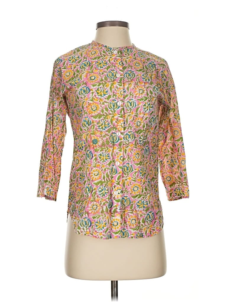 MILLE RESORT & TRAVEL Pre-owned 3/4 Sleeve Blouse In Pink