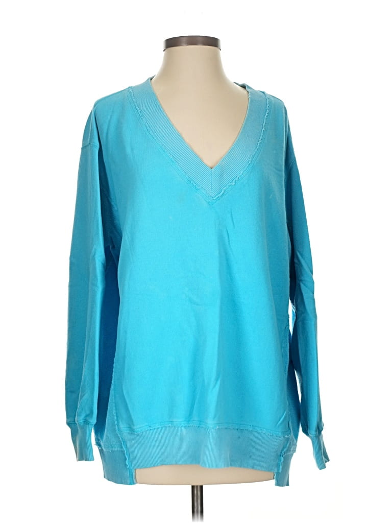 AERIE Pre-owned Pullover Sweater In Blue