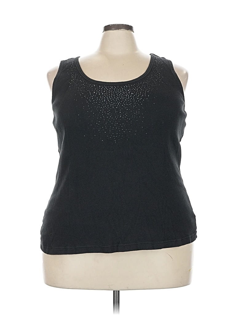 Pre-owned Fashion Bug Tank Top Black Halter Neckline Tops