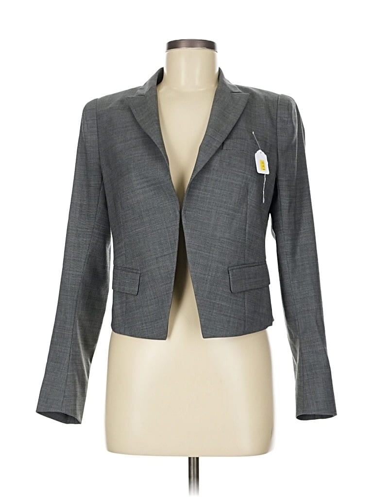 Pre-owned Theory Wool Blazer Jacket In Gray
