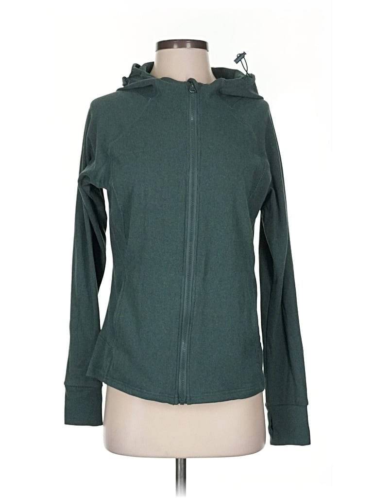 Pre-owned Assorted Brands Zip Up Hoodie In Green