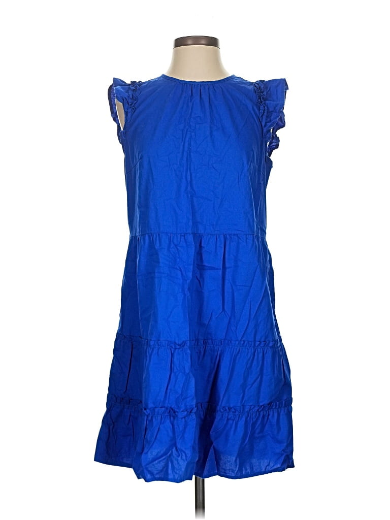 Pre-owned Ann Taylor Loft Casual Dress In Blue