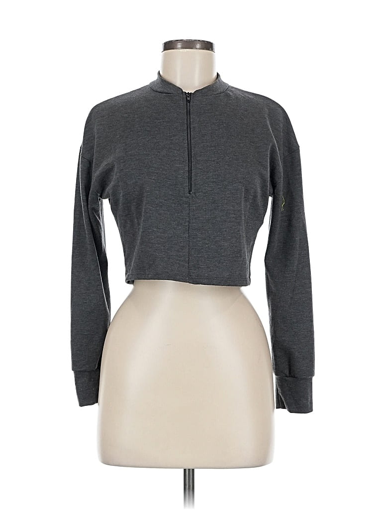 Pre-owned Fashion Nova Track Jacket In Gray