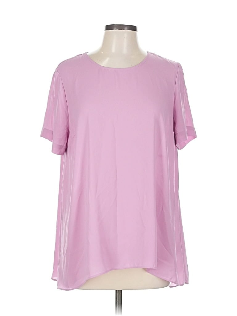 Pre-owned Vince Camuto Short Sleeve Blouse In Pink