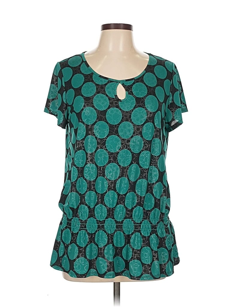 Pre-owned Dressbarn Short Sleeve Top In Blue