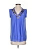 Ted Baker London 100% Polyester Blue Sleeveless Blouse Size 2 (0) - photo 1