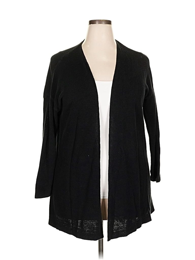 Pre-owned Eileen Fisher Cardigan Sweater In Black