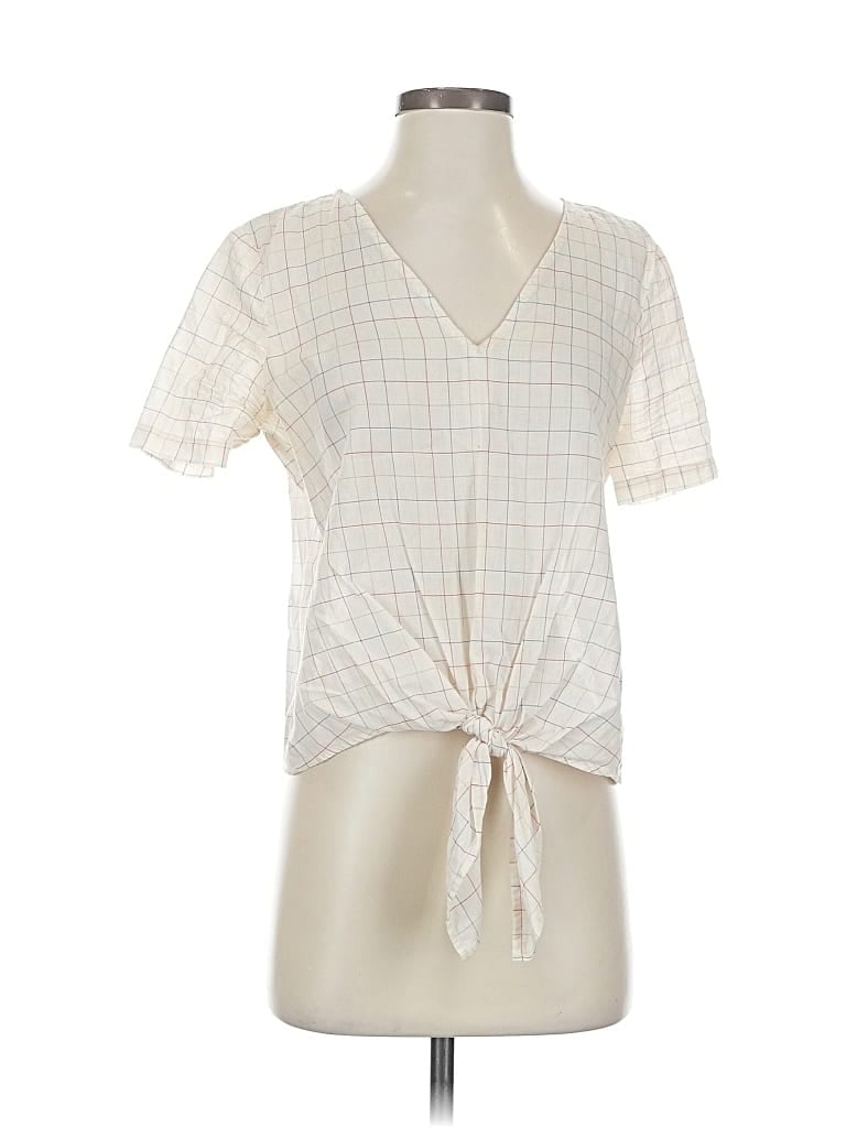 MADEWELL Pre-owned Short Sleeve Blouse In White
