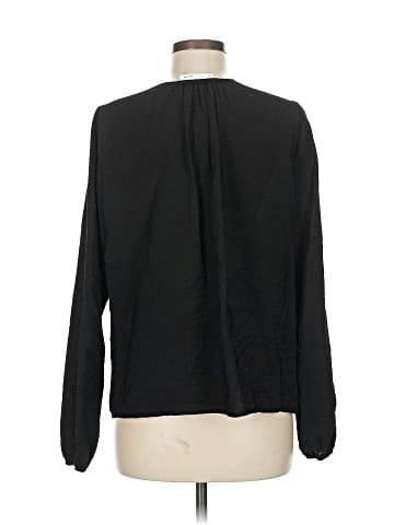 Self Contrast Long Sleeve Blouse (view 2)