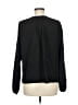 Self Contrast Black Long Sleeve Blouse Size M - photo 2