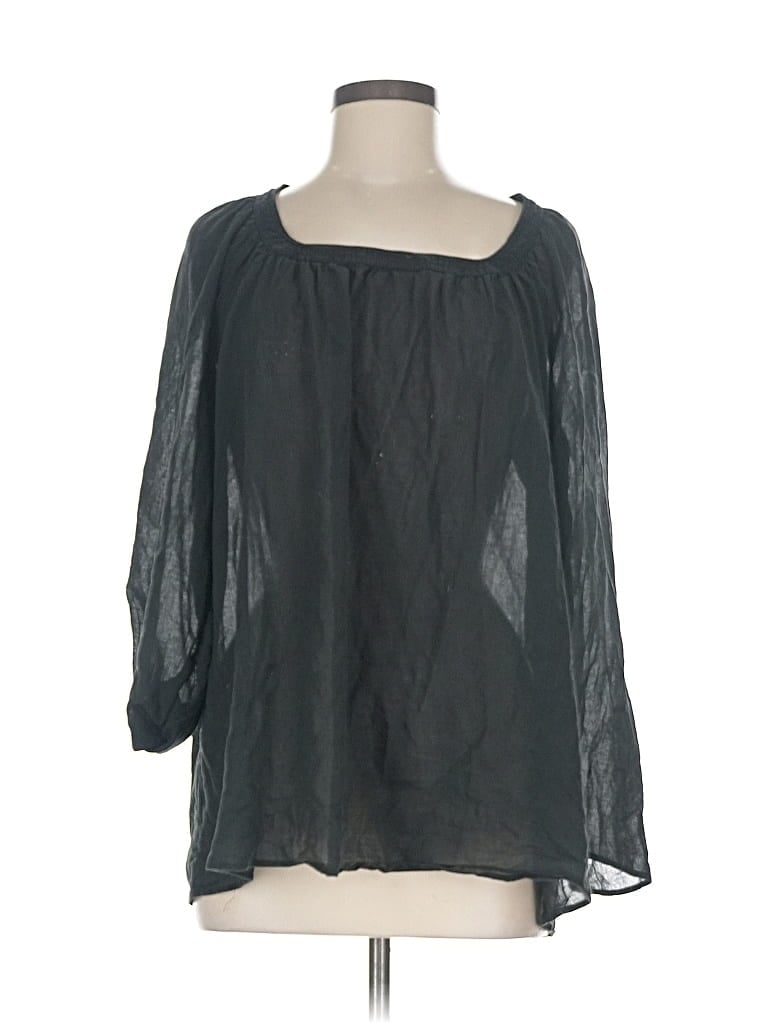 Pre-owned Max Mara 3/4 Sleeve Blouse In Black