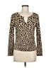 Talbots Animal Print Brown Pullover Sweater Size M - photo 1