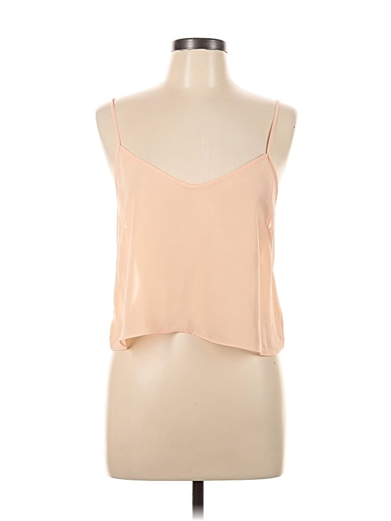 Pre-owned Wilfred Sleeveless Top Tan Halter Neckline Tops In Brown