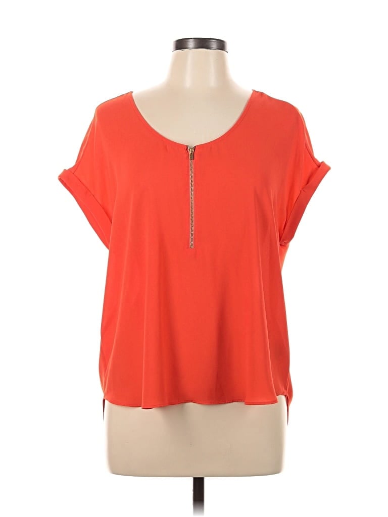 BOLD ELEMENTS Pre-owned Short Sleeve Top Orange Scoop Neck Tops