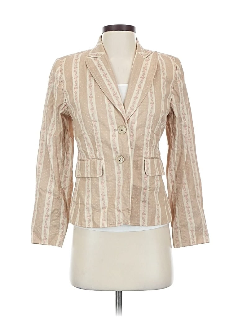Pre-owned Ann Taylor Loft Blazer Jacket In Gold