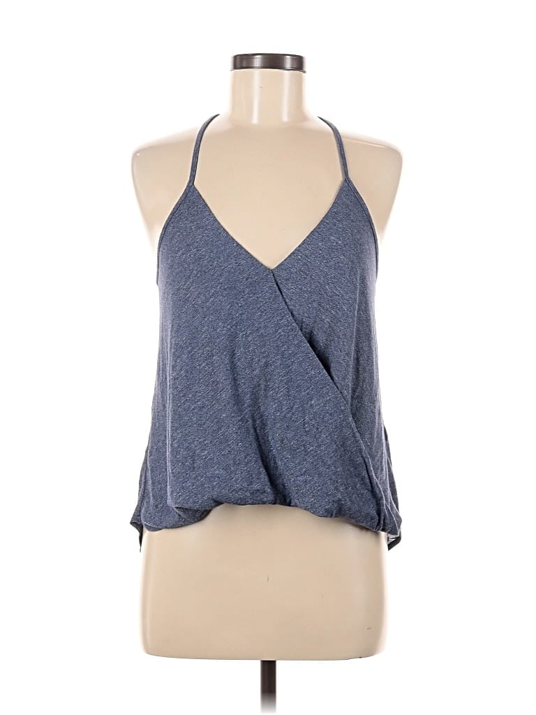 Pre-owned Abercrombie & Fitch Tank Top Blue Halter Neckline Tops
