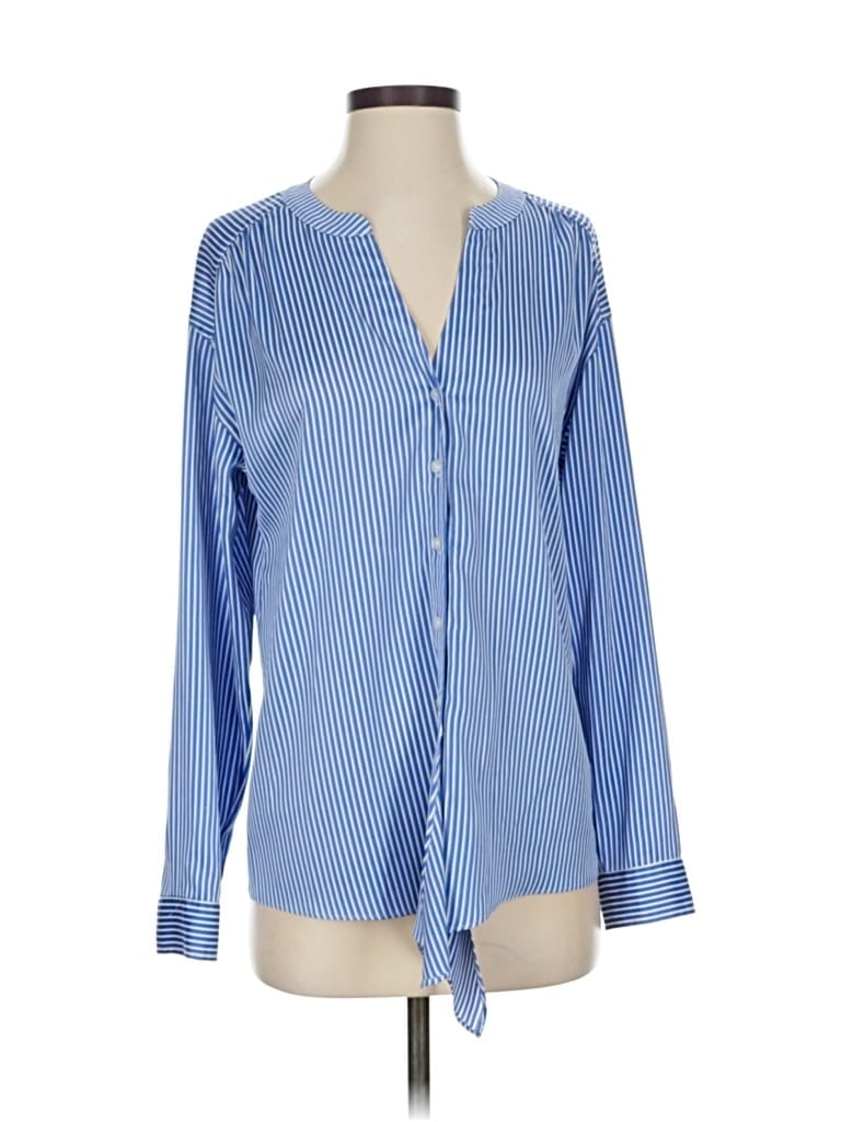 ANN TAYLOR Pre-owned Long Sleeve Blouse In Blue