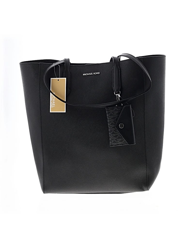 Michael Michael Kors Leather Tote Bag In Black