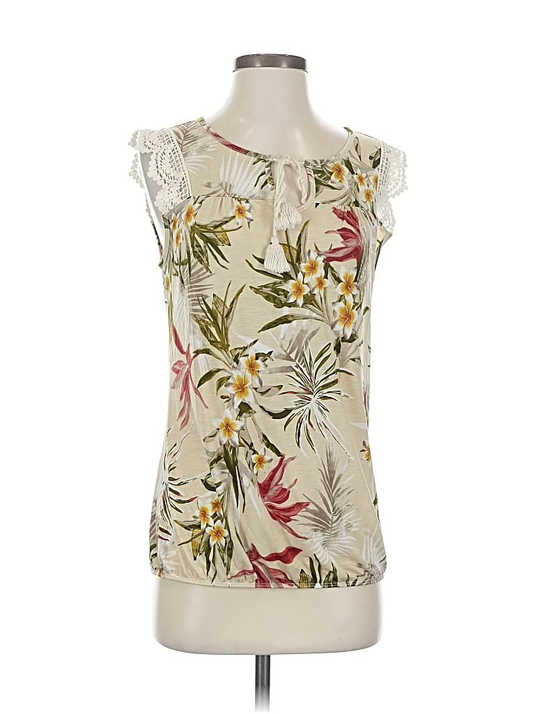 Pre-owned Naif Sleeveless Blouse In White