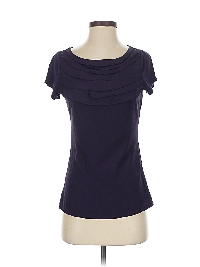 Pre-owned The Limited Short Sleeve Top Purple Cowl Neck Tops