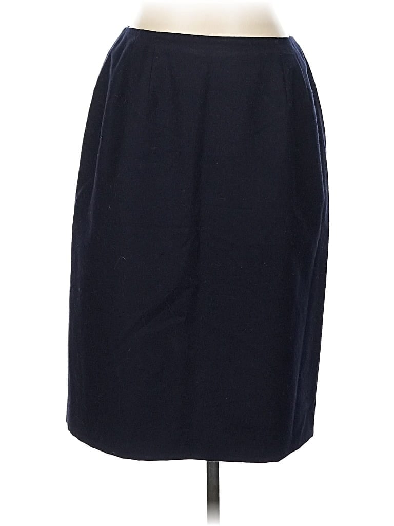 Pre-owned Valerie Stevens Wool Skirt In Blue
