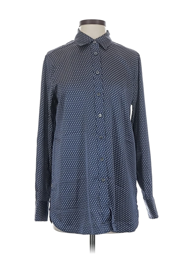 BANANA REPUBLIC Pre-owned Long Sleeve Blouse In Blue