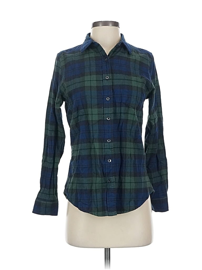 Pre-owned Weatherproof Long Sleeve Button Down Shirt In Blue