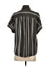 Splendid 100% Viscose Stripes Gray Short Sleeve Blouse Size XS - photo 2