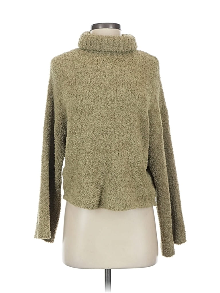 URBAN OUTFITTERS Pre-owned Long Sleeve Top Green Turtleneck Tops